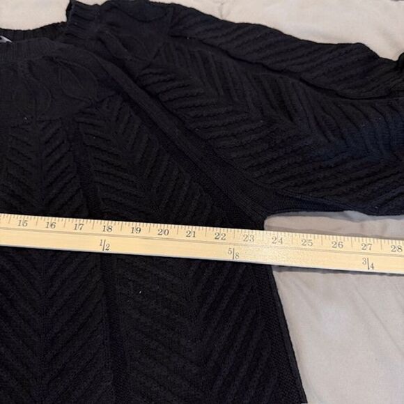 Jason Wu June Sweater Black Textured Chevron Knit Flared Peplum Size 2X - Picture 7 of 10